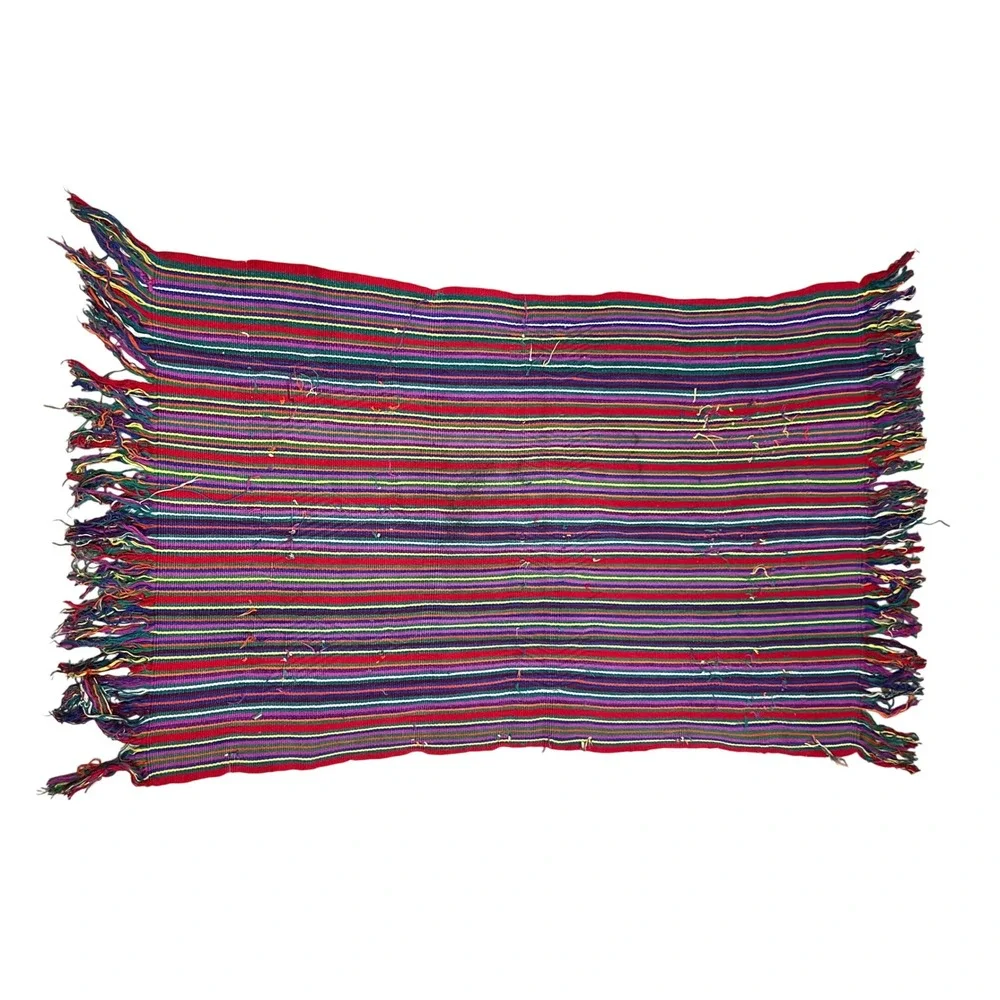 Vintage Traditional Guatemalan Handwoven Textile Table Runner Wall Hanging 45x24